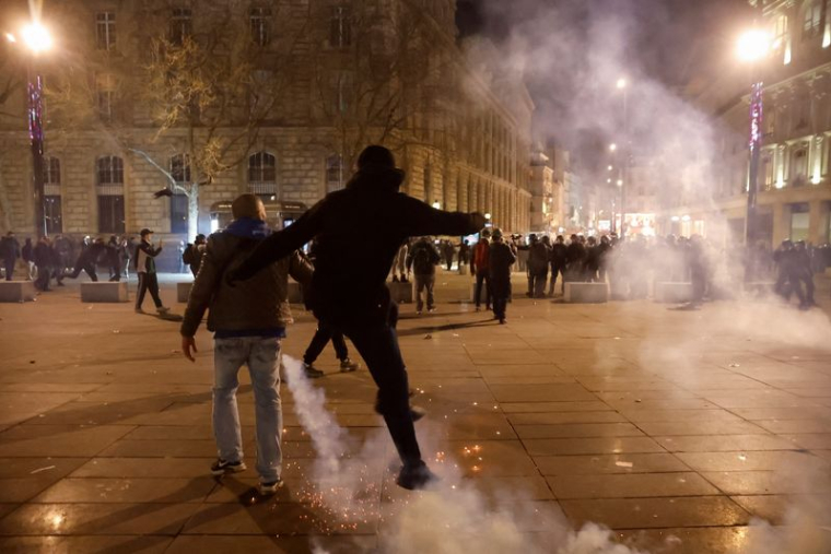 Photo d'une manifestation contre la réforme des retraites