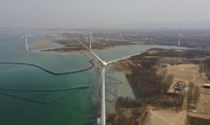 China's wind power manufacturers are beginning to make headway overseas ( AFP / Adek BERRY )