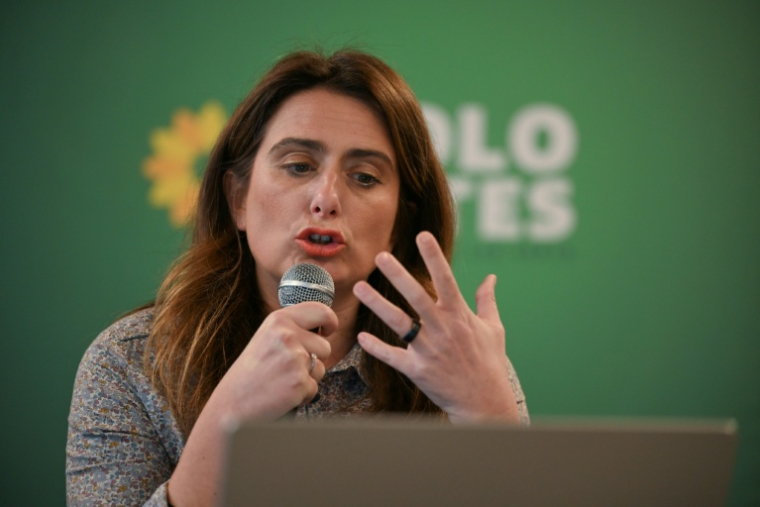 La secrétaire nationale des Ecologistes Marine Tondelier le 19 janvier 2026, à Paris ( AFP / Blanca CRUZ )