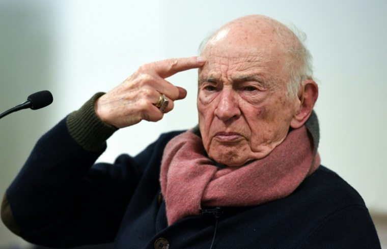 Le philosophe et sociologue français Edgar Morin, le 13 mars 2019 à Montpellier  ( AFP / Pascal GUYOT )