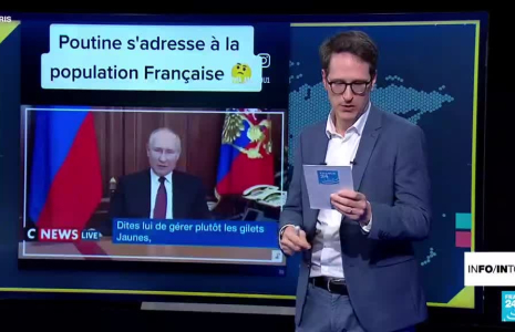 Non, Vladimir Poutine ne s’est pas adressé aux Français en insultant Emmanuel Macron