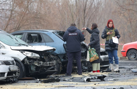 Le site d'une attaque militaire à Belgorod