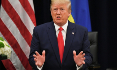Le président américain Donald Trump à l'ONU, à New York, le 25 septembre 2019 ( AFP / SAUL LOEB )