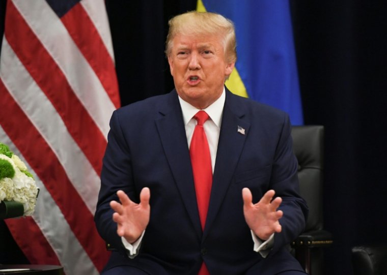Le président américain Donald Trump à l'ONU, à New York, le 25 septembre 2019 ( AFP / SAUL LOEB )