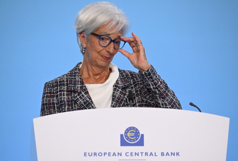 Christine Lagarde à Francfort, en Allemagne, le 18 juillet 2024. ( AFP / KIRILL KUDRYAVTSEV )