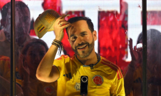 Le candidat de droite à la présidence de la Colombie, Abelardo de la Espriella, le 31 mai 2026 à Barranquilla  ( AFP / Rodrigo Buendía )