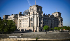 Une vue générale du Reichstag à Berlin