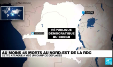 Est de la RDC: au moins 45 morts dans l'attaque d'un camp de déplacés
