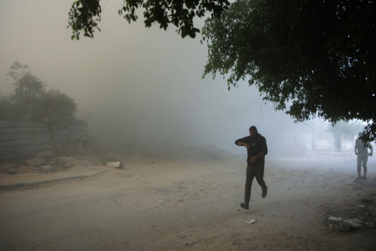 Après un bombardement israélien contre la ville de Gaza, le 31 mai 2025 ( AFP / Omar AL-QATTAA )