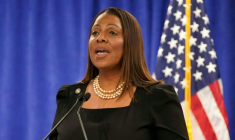 La procureure générale de l'Etat de New York Letitia James le 16 février 2024  ( AFP / TIMOTHY A. CLARY )