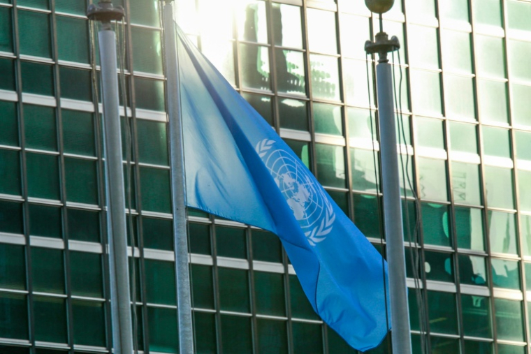 Ce texte de compromis sur le climat a été adopté par 141 voix pour, 8 contre (dont Etats-Unis, Israël, Iran, Russie, Arabie saoudite) et 28 abstentions ( AFP / Kena Betancur )