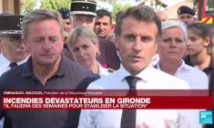 REPLAY - Incendies en Gironde : Emmanuel Macron rencontre pompiers et victimes