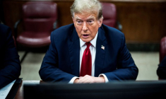 L'ancien président américain Donald Trump au tribunal pénal de Manhattan