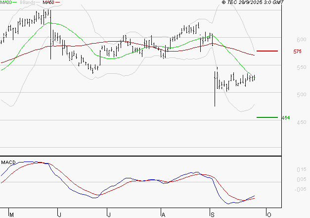 DERICHEBOURG : Attendre un test du support
