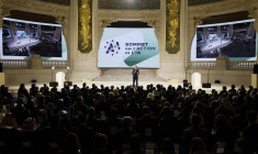 Emmanuel Macron à Paris, le 11 février 2025. ( AFP / LUDOVIC MARIN )