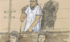 Mohamed Lamine Aberouz au procès de l'attentat de Magnanville, au palais de justice de Paris le 25 septembre 2023 ( AFP / Benoit PEYRUCQ )