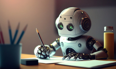 Les experts en éducation réfléchissent à la manière de faire un bon usage des technologies d'écriture fondées sur l'IA. (crédit : Adobe Stock / photo générée par IA)