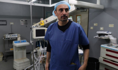 Un médecin palestinien à l’hôpital européen de Gaza, à Khan Younis