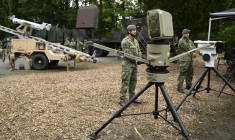 Un système anti-drone à Munster, en Allemagne, le 25 septembre 2025. (illustration) ( AFP / INA FASSBENDER )