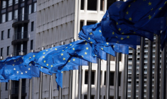 La Commission européenne, à Bruxelles le 12 avril 2024. ( AFP / KENZO TRIBOUILLARD )