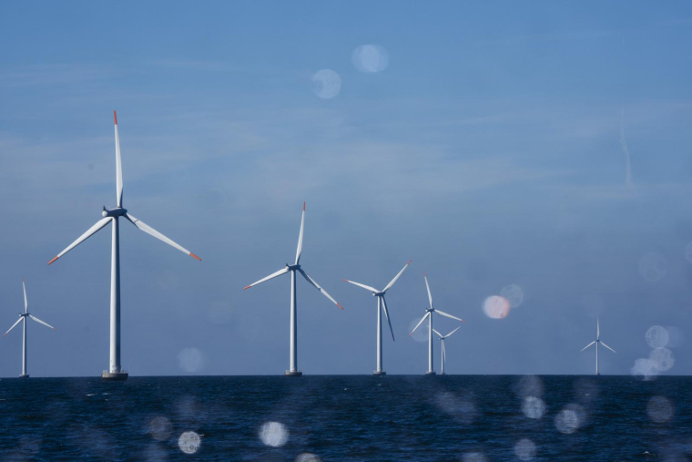 Champs éolien Ørsted Orsted au large de Gedser (Danemark)en mer Baltique ( Ritzau Scanpix/AFP / THOMAS TRAASDAHL )