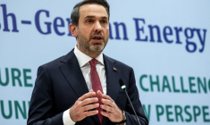 Alparslan Bayraktar, à Ankara, le 27 octobre 2023 ( AFP / ADEM ALTAN )