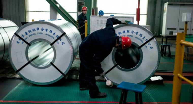 Une aciérie à Tangshan, dans la province de Hebei. (© F. Dufour / AFP)