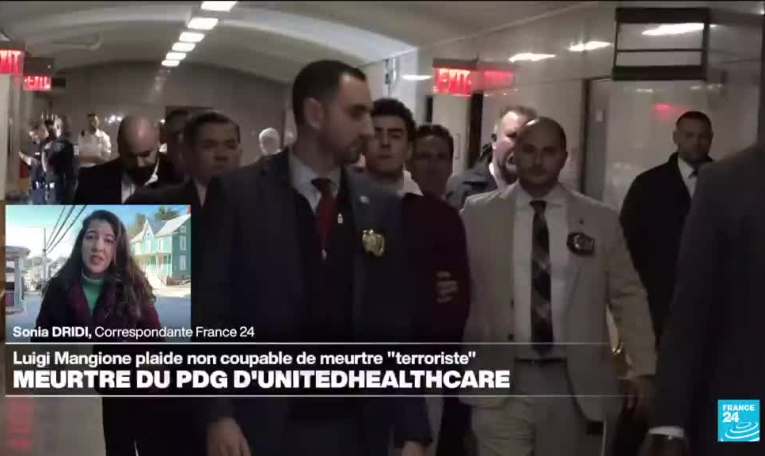 Luigi Mangione plaide non coupable de meurtre "terroriste" pour l'assassinat du PDG Brian Thompson