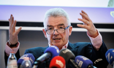 Michael O'Leary, à Bruxelles, le 14 janvier 2026 ( AFP / SIMON WOHLFAHRT )