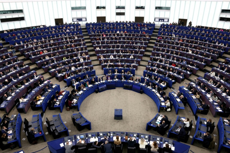 Le Parlement européen, à Strasbourg, le 17 décembre 2025 ( AFP / FREDERICK FLORIN )