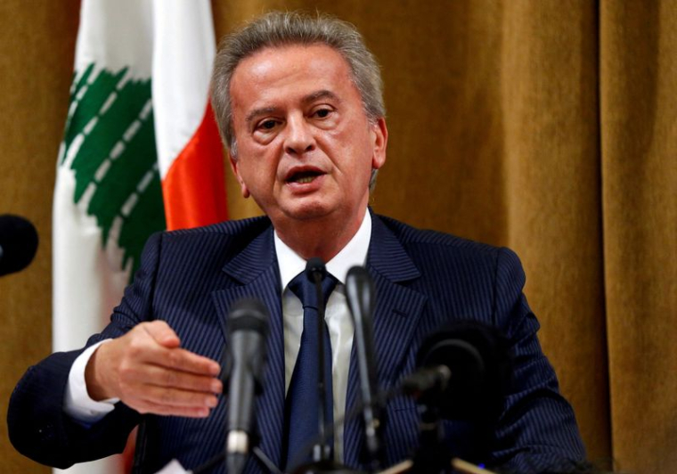 Photo d'archives: Le gouverneur de la Banque centrale du Liban, Riad Salamé, lors d'une conférence de presse à la Banque centrale de Beyrouth