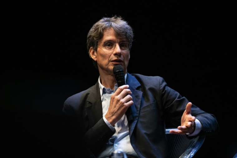 Le président d'Arte Bruno Patino s'exprime lors du festival de la fiction de La Rochelle le 16 septembre 2022 ( AFP / XAVIER LEOTY )