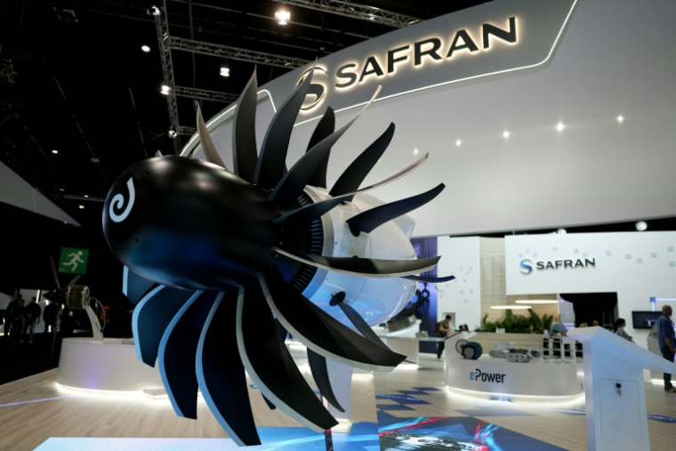 Le moteur du furur de Safran, Rise, présenté au salon du Bourget près de Paris, le 15 juin 2025 ( AFP / Thomas SAMSON )