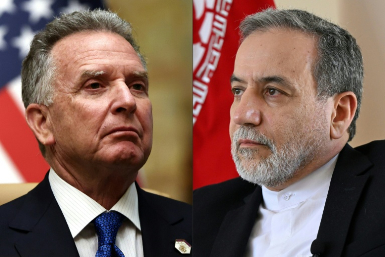 Steve Witkoff, à gauche, et Abbas Araghchi, à droite, doivent conduire vendredi à Oman les négociations entre l'Iran et les Etats-Unis ( POOL / EVELYN HOCKSTEIN )