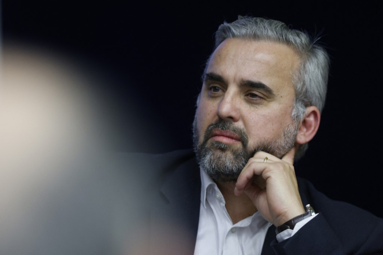 Alexis Corbière à Bobigny,le 16 février 2023. ( AFP / GEOFFROY VAN DER HASSELT )