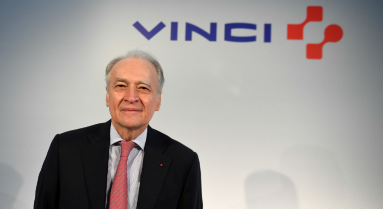 Xavier Huillard, le PDG de Vinci, lors de la présentation des résultats annuels, le 8 février 2018. (© E. Feferberg / AFP)