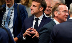Emmanuel Macron lors d'une réunion du Conseil de l'Atlantique Nord
