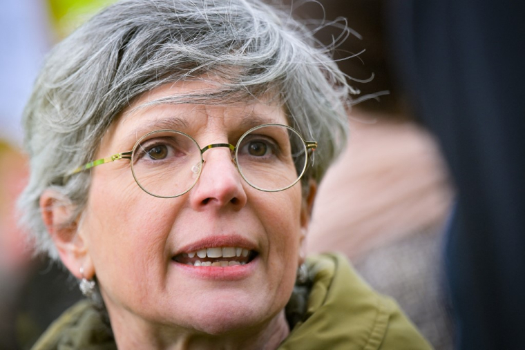 Sandrine Rousseau à Caen, le 23 mars 2024. ( AFP / LOU BENOIST )