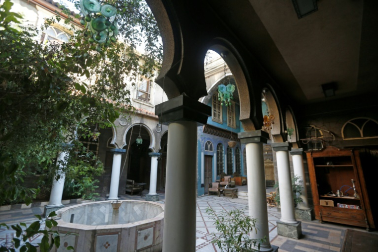 La cour intérieure du palais Al-Naasan dans la vieille ville de Damas, le 18 novembre 2020 ( AFP / LOUAI BESHARA )