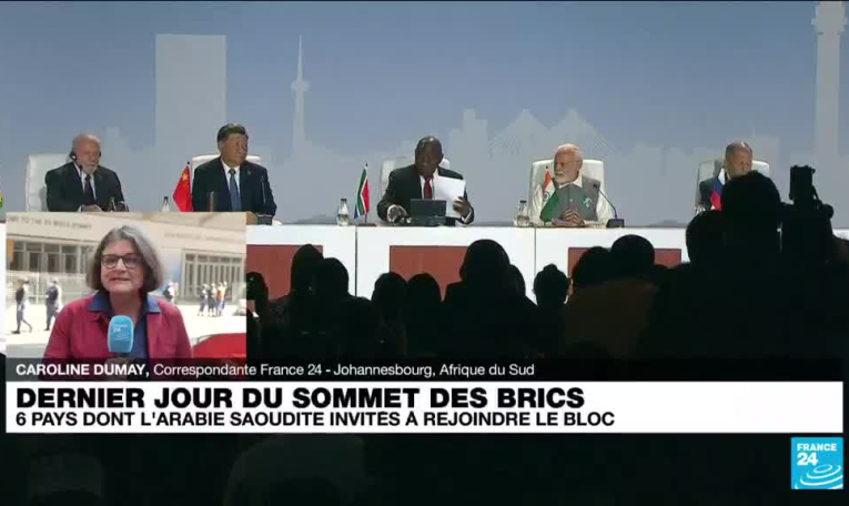 Sommet des Brics : six nouveaux pays intègrent le bloc des pays émergents
