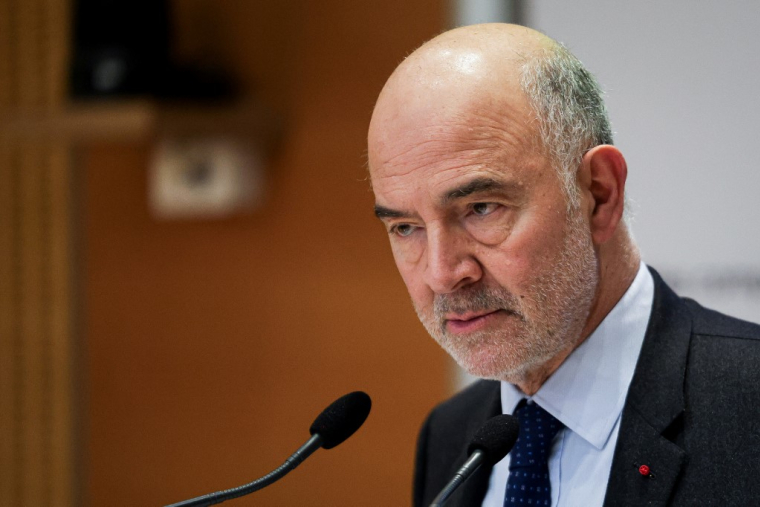 Pierre Moscovici, à Paris, le 19 février 2025 ( AFP / THIBAUD MORITZ )