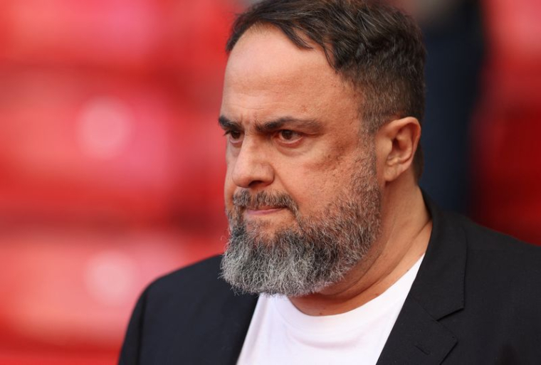 Evangelos Marinakis, avant un match Football de Nottingham Forest contre Manchester United