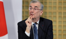 Le gouverneur de la Banque de France, François Villeroy de Galhau, le 3 février 2026 à Paris ( AFP / Ludovic MARIN )