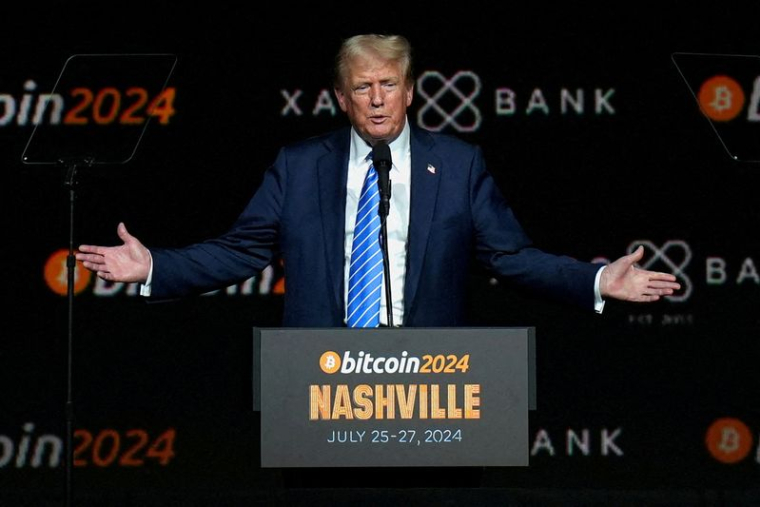 Donald Trump participe à la conférence sur les cryptomonnaies à Nashville