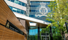 Le siège de la Gendarmerie royale du Canada (GRC) en Colombie-Britannique, dans la ville de Surey, en mai 2024 ( AFP / Sebastien ST-JEAN )