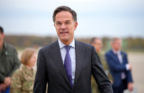 Mark Rutte, à Geilenkirchen (Allemagne), le 13 novembre 2025 ( AFP / PAU BARRENA )