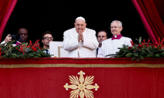 Le pape François prononce son traditionnel discours Urbi et Orbi du jour de Noël, au Vatican