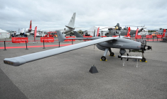 Un drone Falco EVO de Leonardo (illustration) ( AFP / JUSTIN TALLIS )