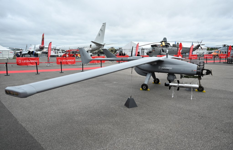 Un drone Falco EVO de Leonardo (illustration) ( AFP / JUSTIN TALLIS )