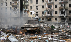 Kharkiv, en Ukraine, le 23 janvier 2024. ( AFP / SERGEY BOBOK )